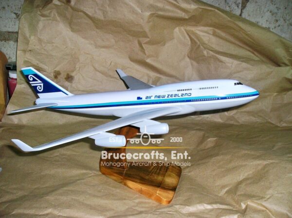 Model of B747-400 Air New Zealand with detailed craftsmanship.